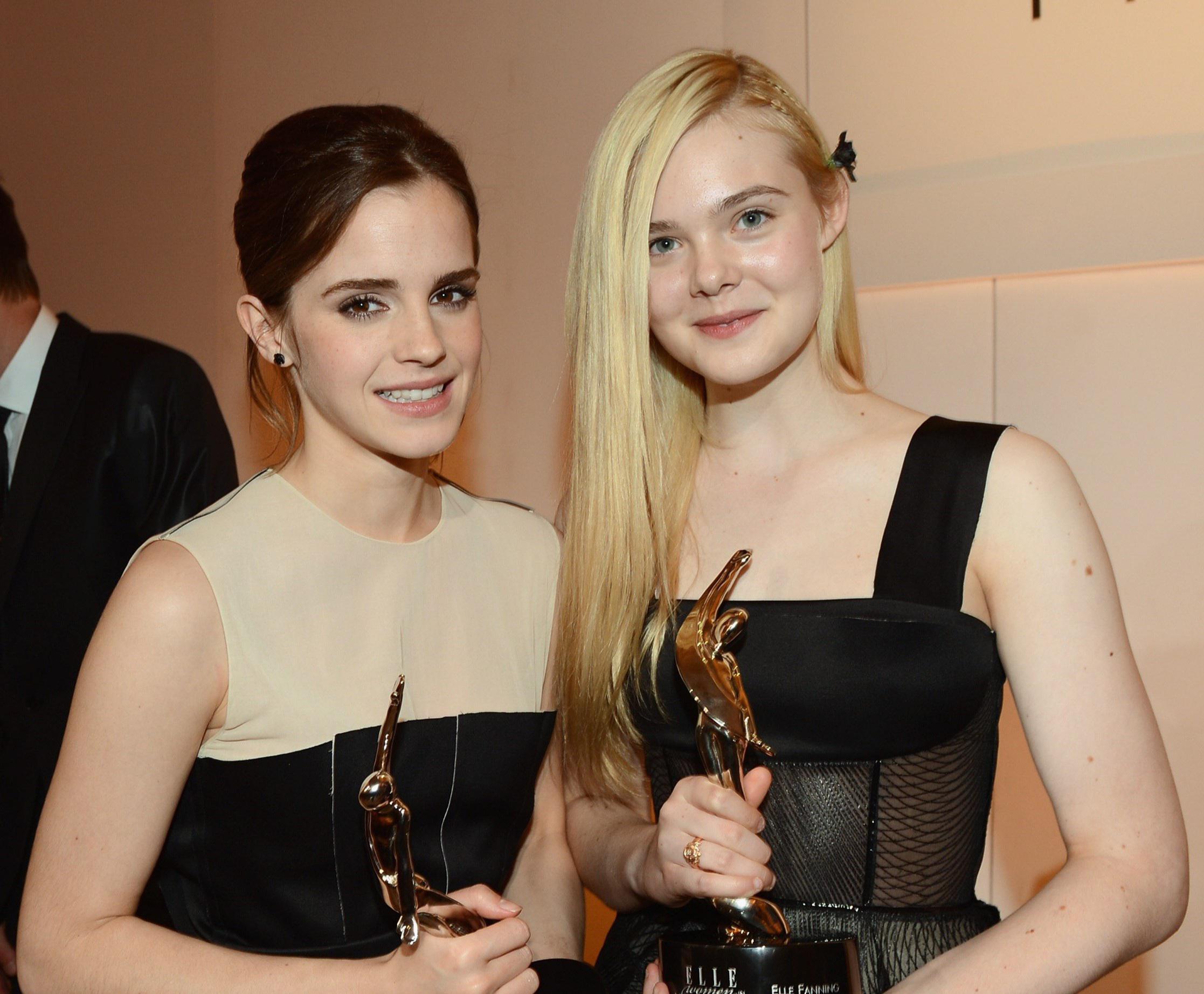 Emma Watson And Elle Fanning Try To Show Their Enthusiasm About My Cock