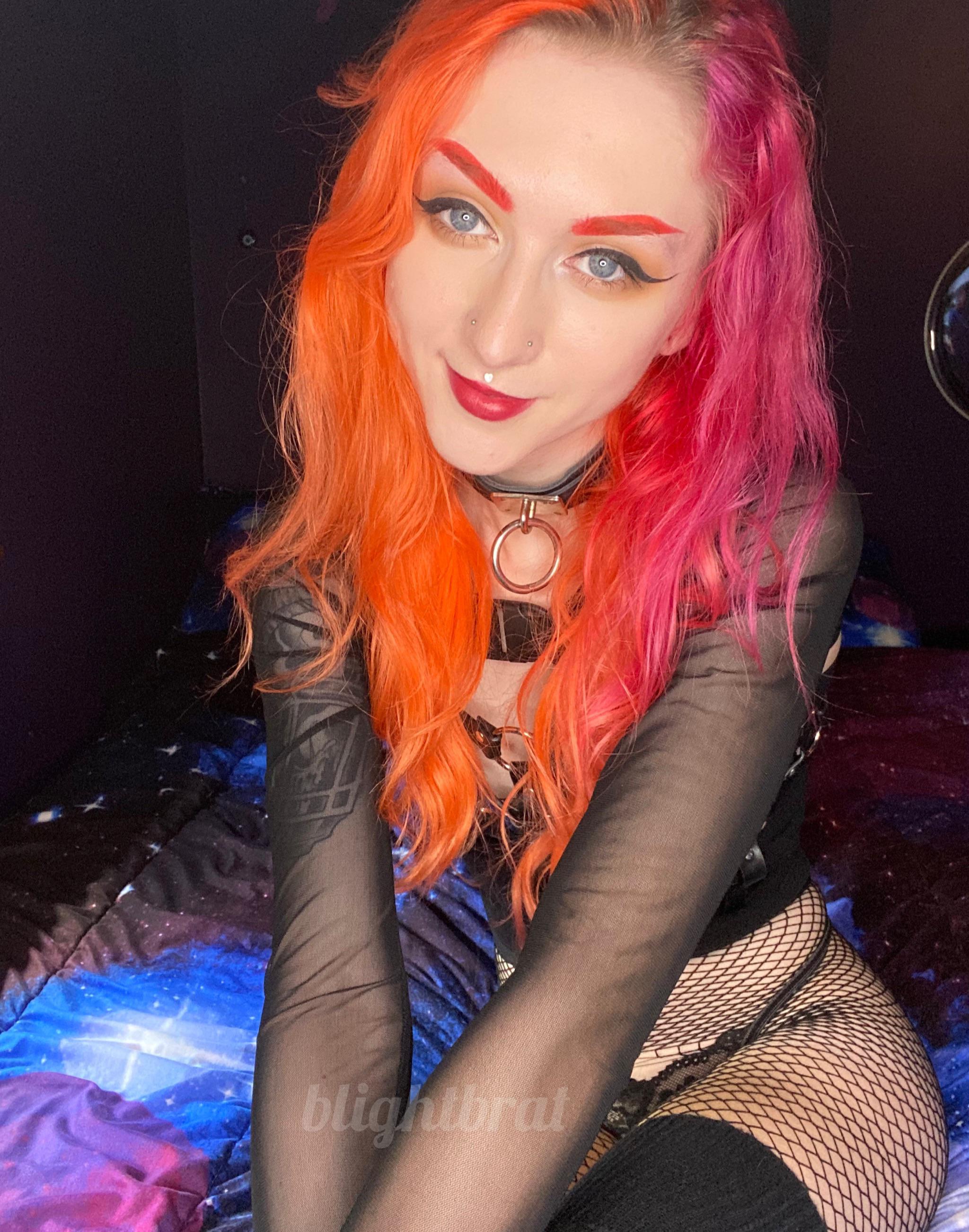 Goth Girl In Fishnets Scrolller