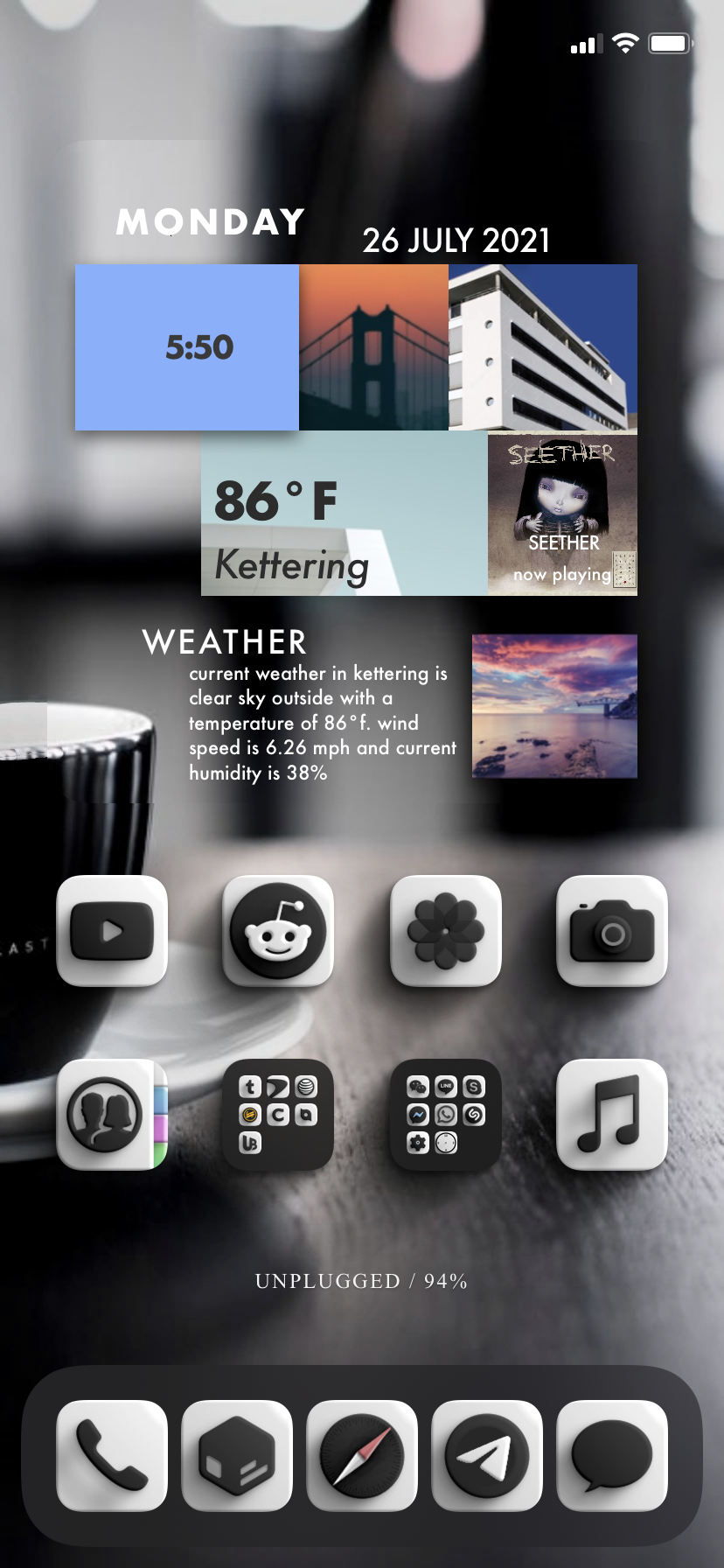 My Setup Widget Is Wolfie Remake And Theme Is Depths Scrolller