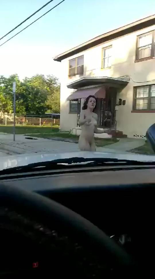 Naked Jumping On The Hood Of The Car Scrolller