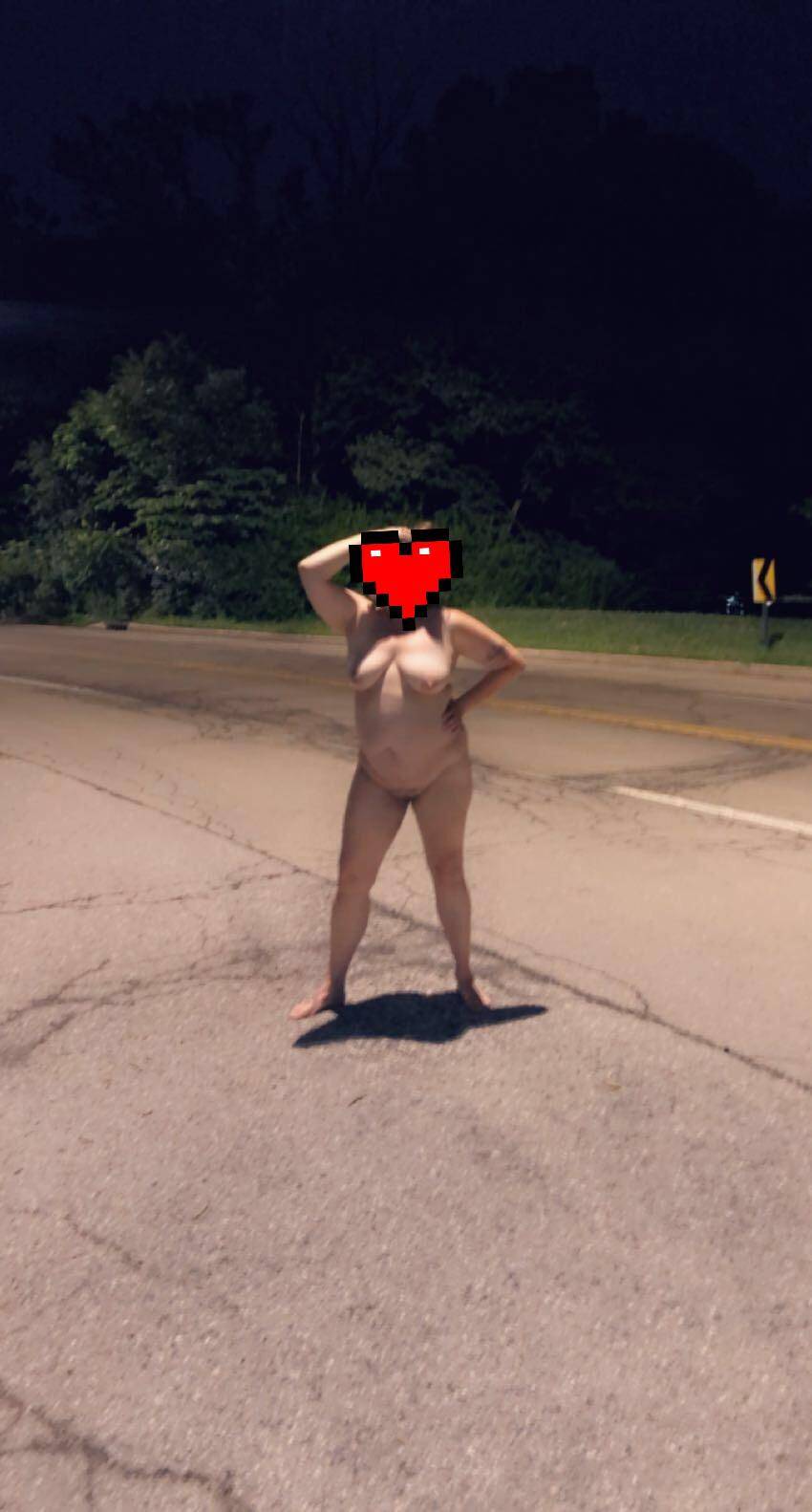 A Break In Traffic Allowed A Few Moments To Get Naked Scrolller