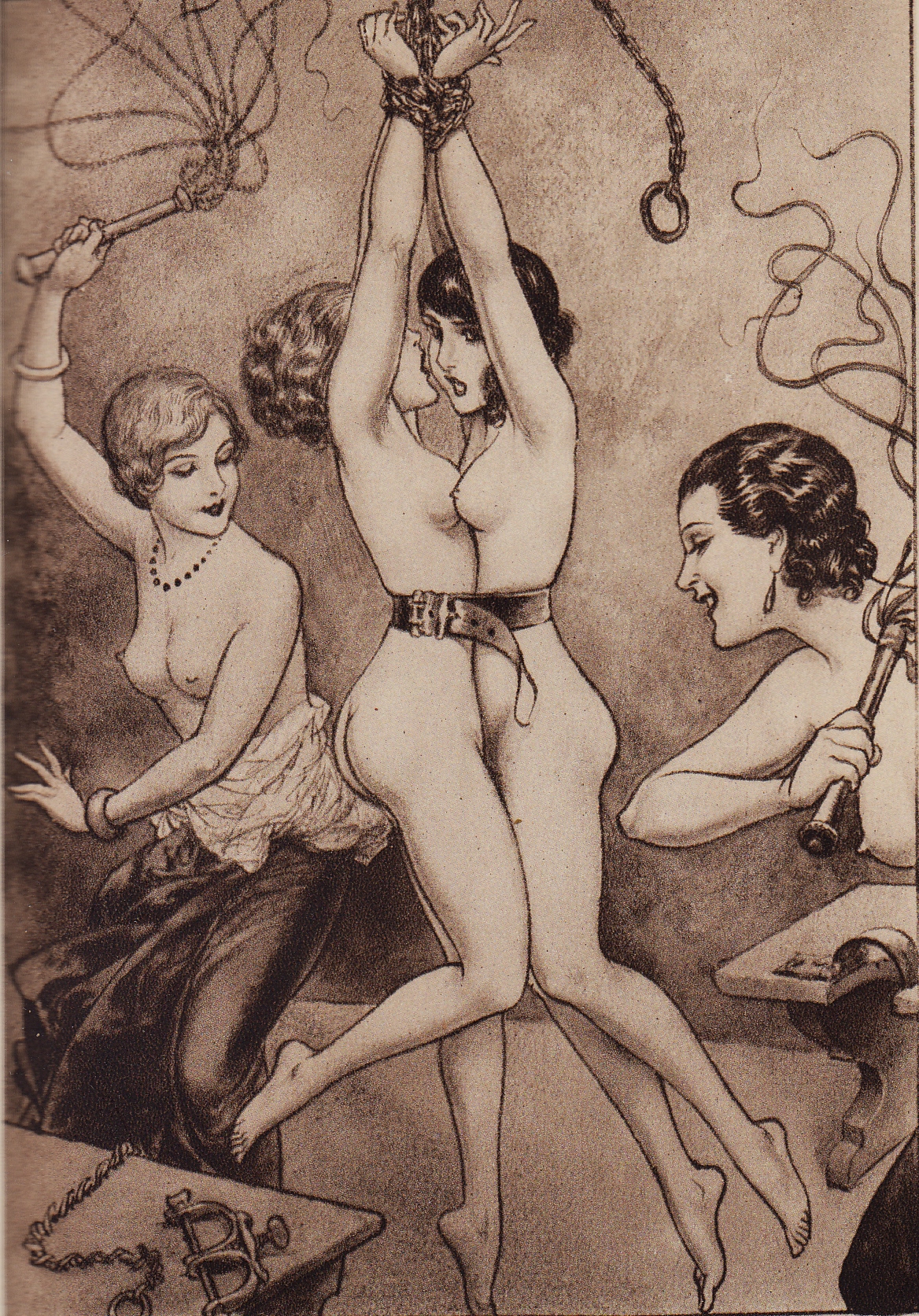 Pussy Piñata illustration by Herric aka Chéri Hérouard c 1932