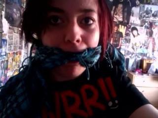 Scarf Gagged Scrolller