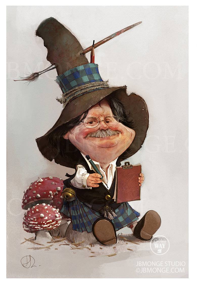 Brian Froud Caricature By Jean Baptiste Monge Scrolller