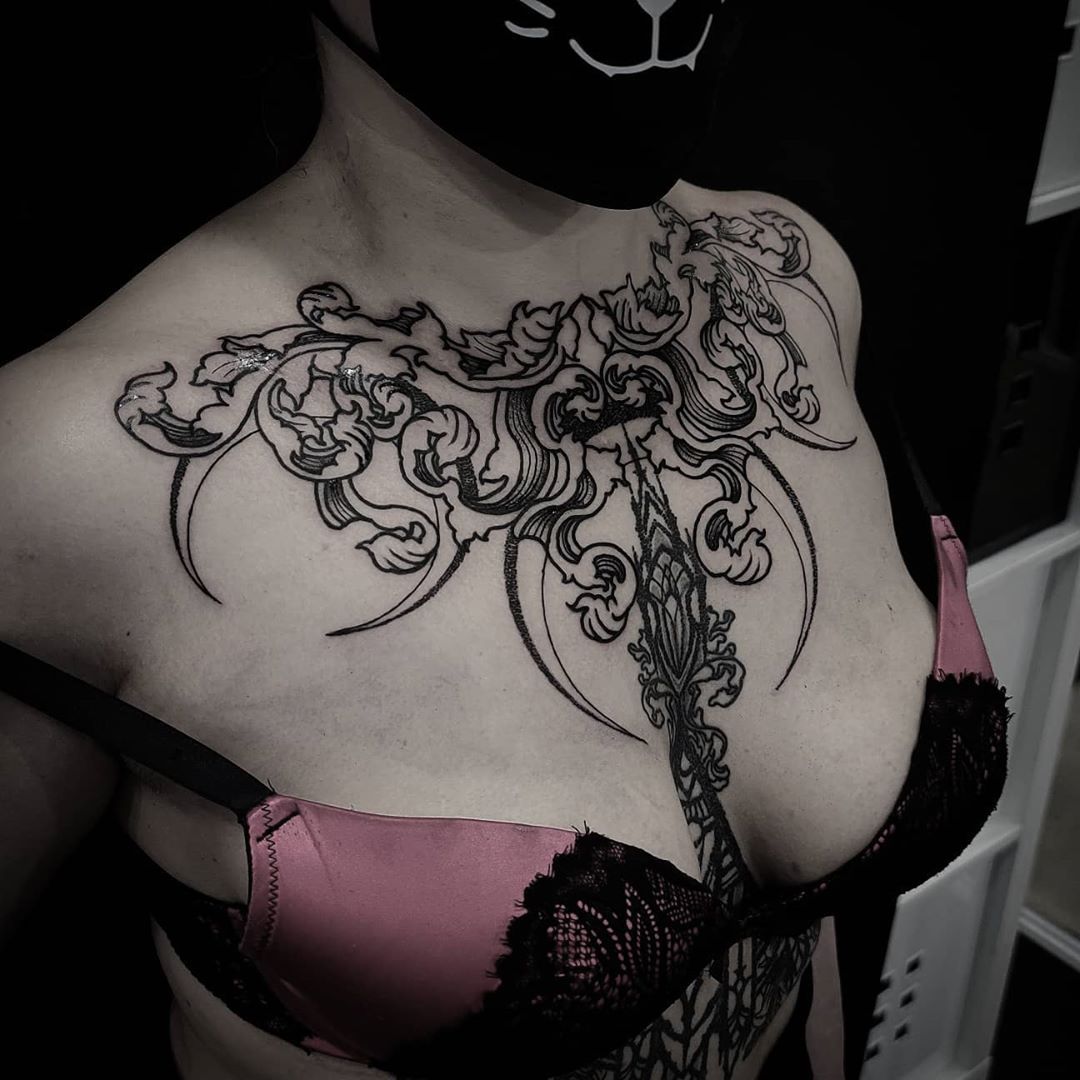 Chest Tattoo By Noiroccult Scrolller