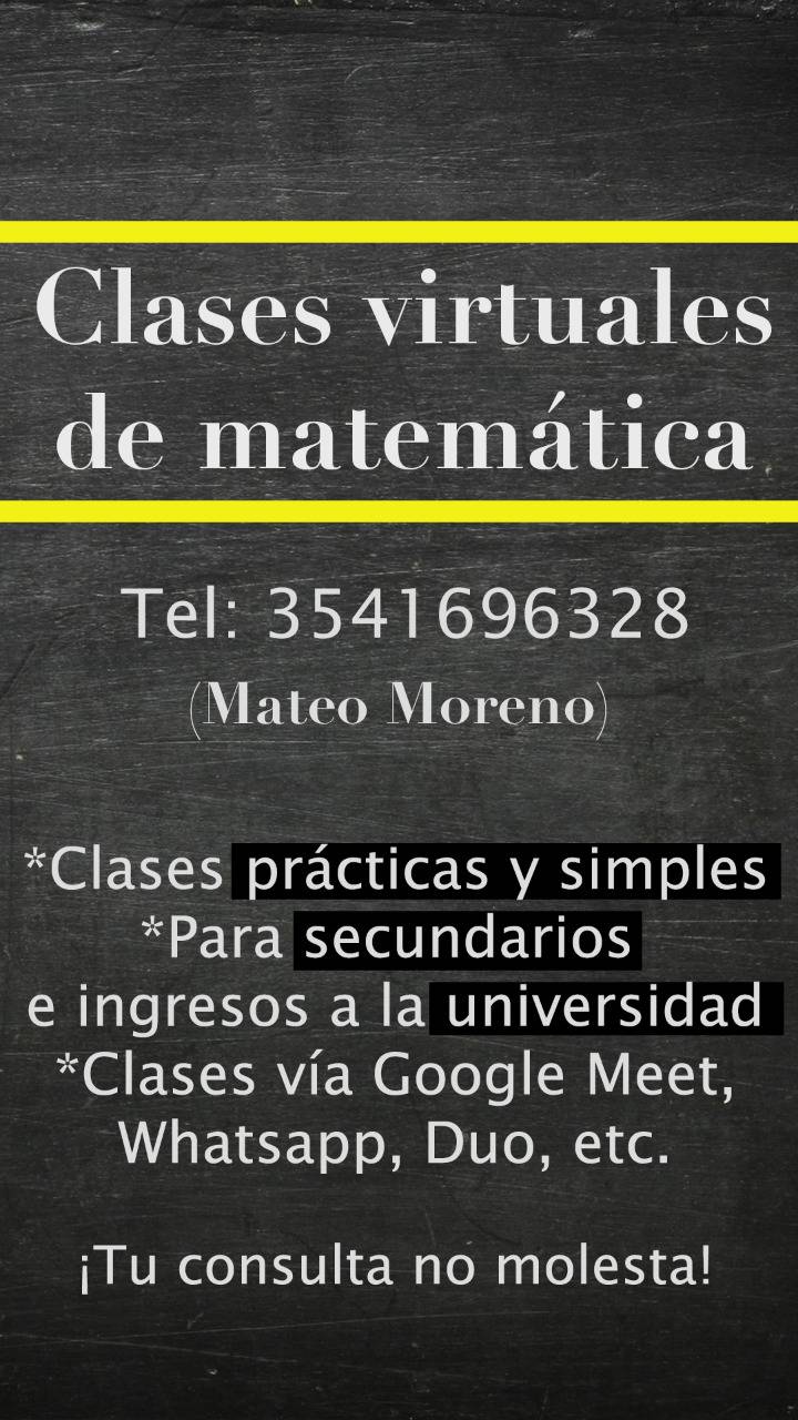 Clases virtuales de matemática Scrolller