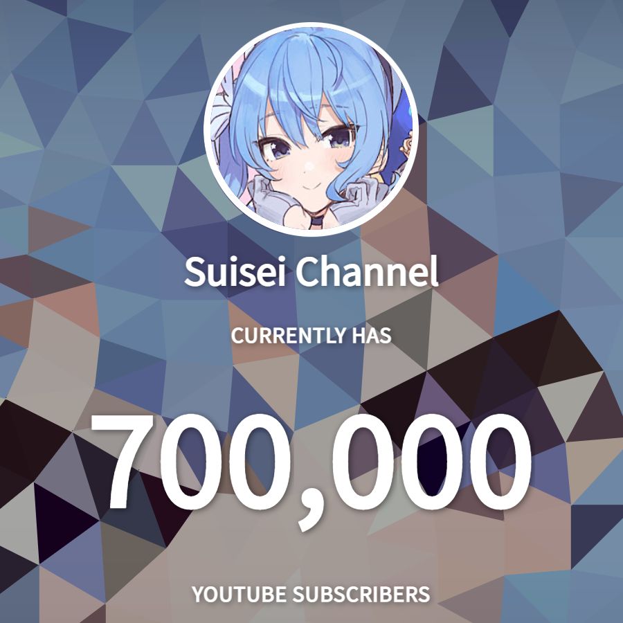 Congratulations To Suisei On Reaching 700k Subscribers Scrolller