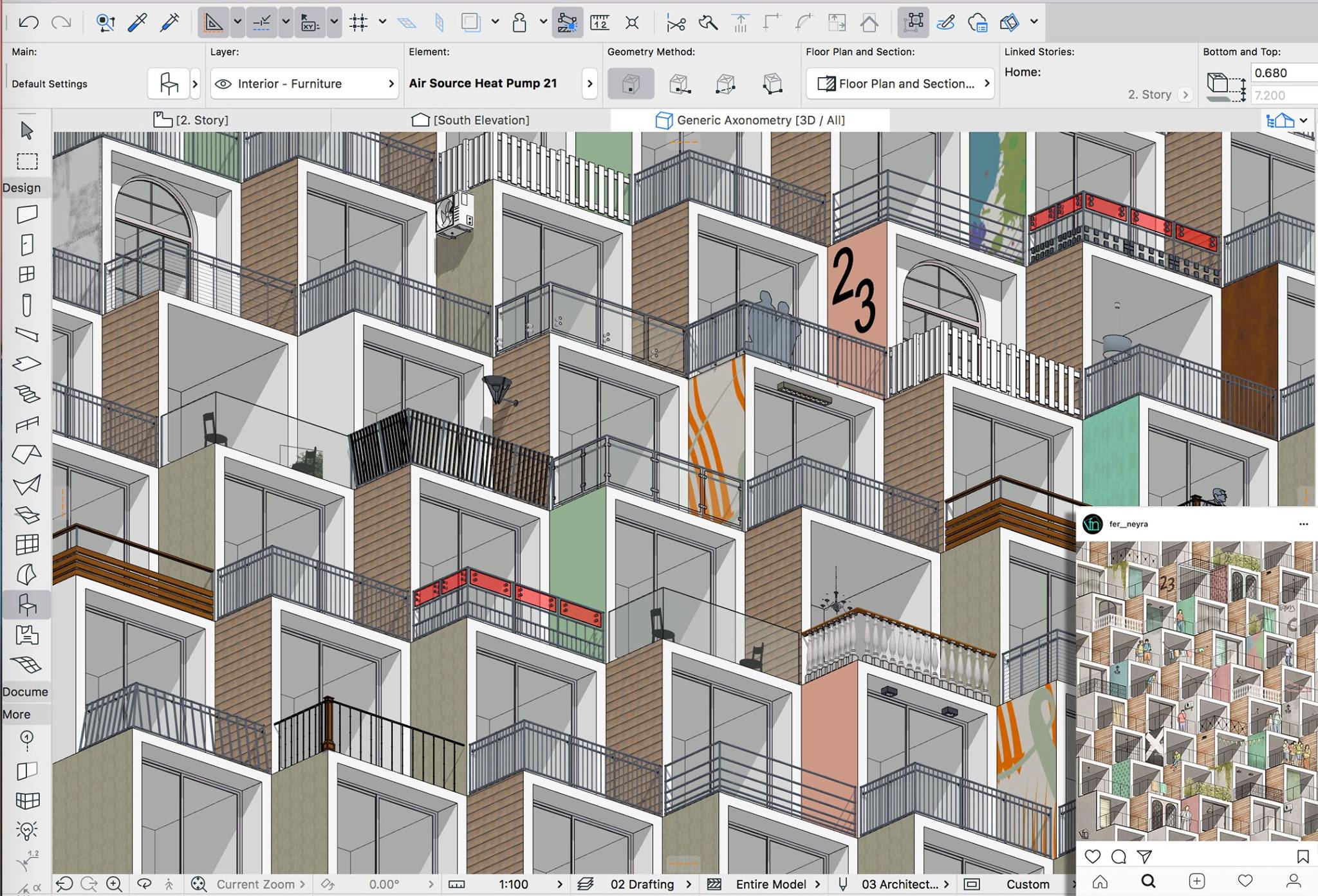 Playing With The New Railing Tool In Archicad Inspired By A Great