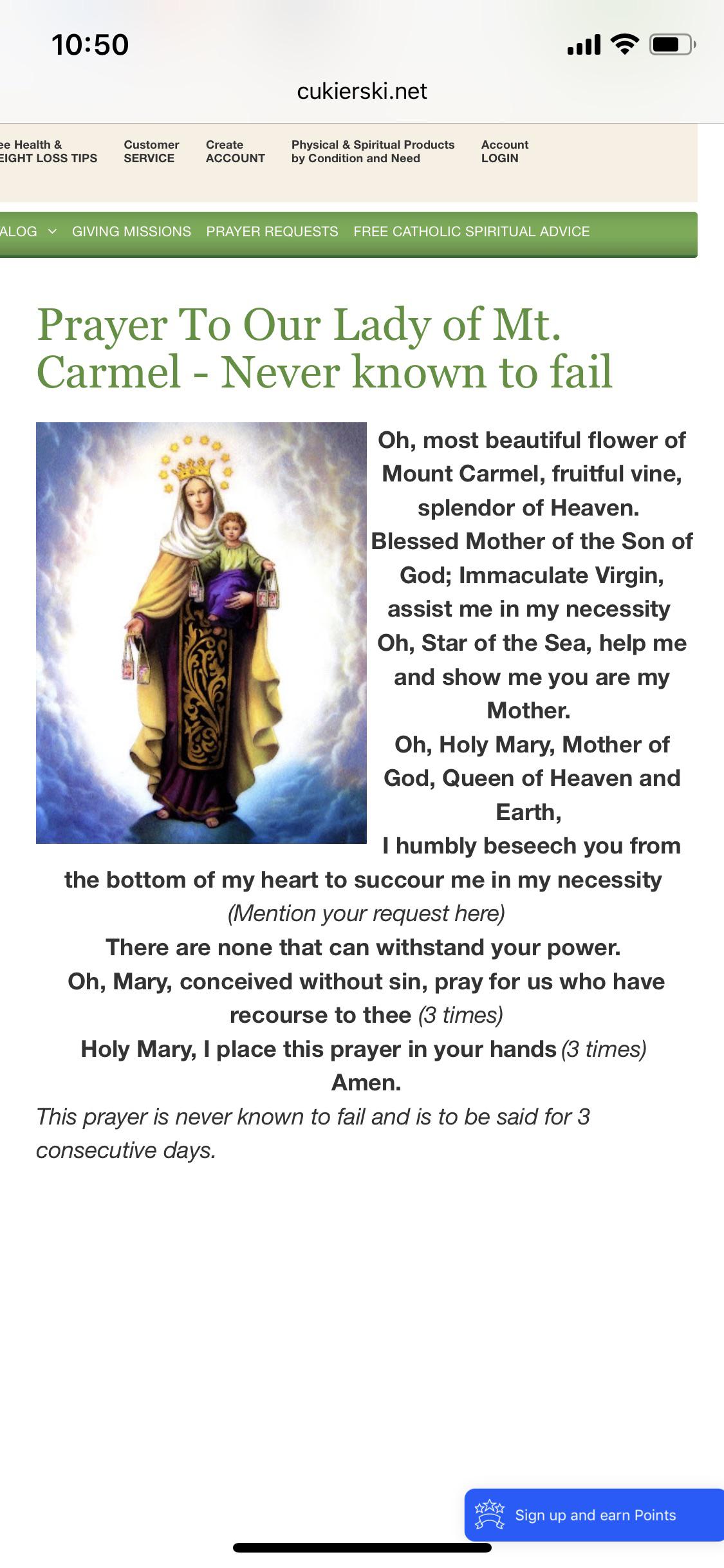 Prayer To Mount Carmel Never Known To Fail Scrolller