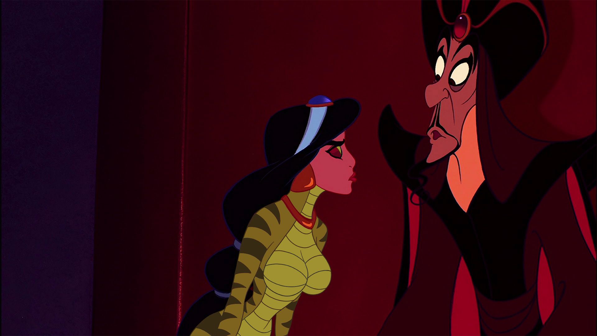 Snake Jasmine Confronts Jafar Tittydispenser Aladdin Scrolller