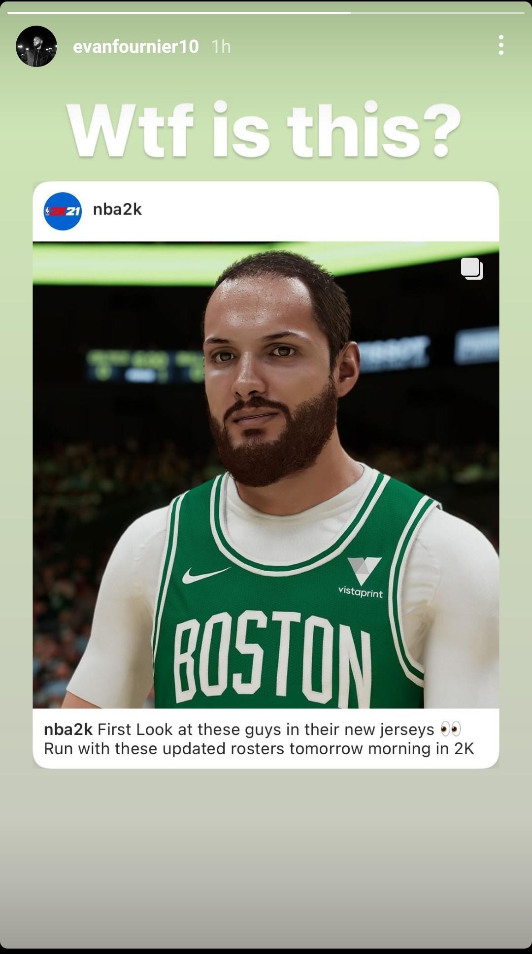 Evan Fournier S Reaction To His 2k21 Face Scan Scrolller