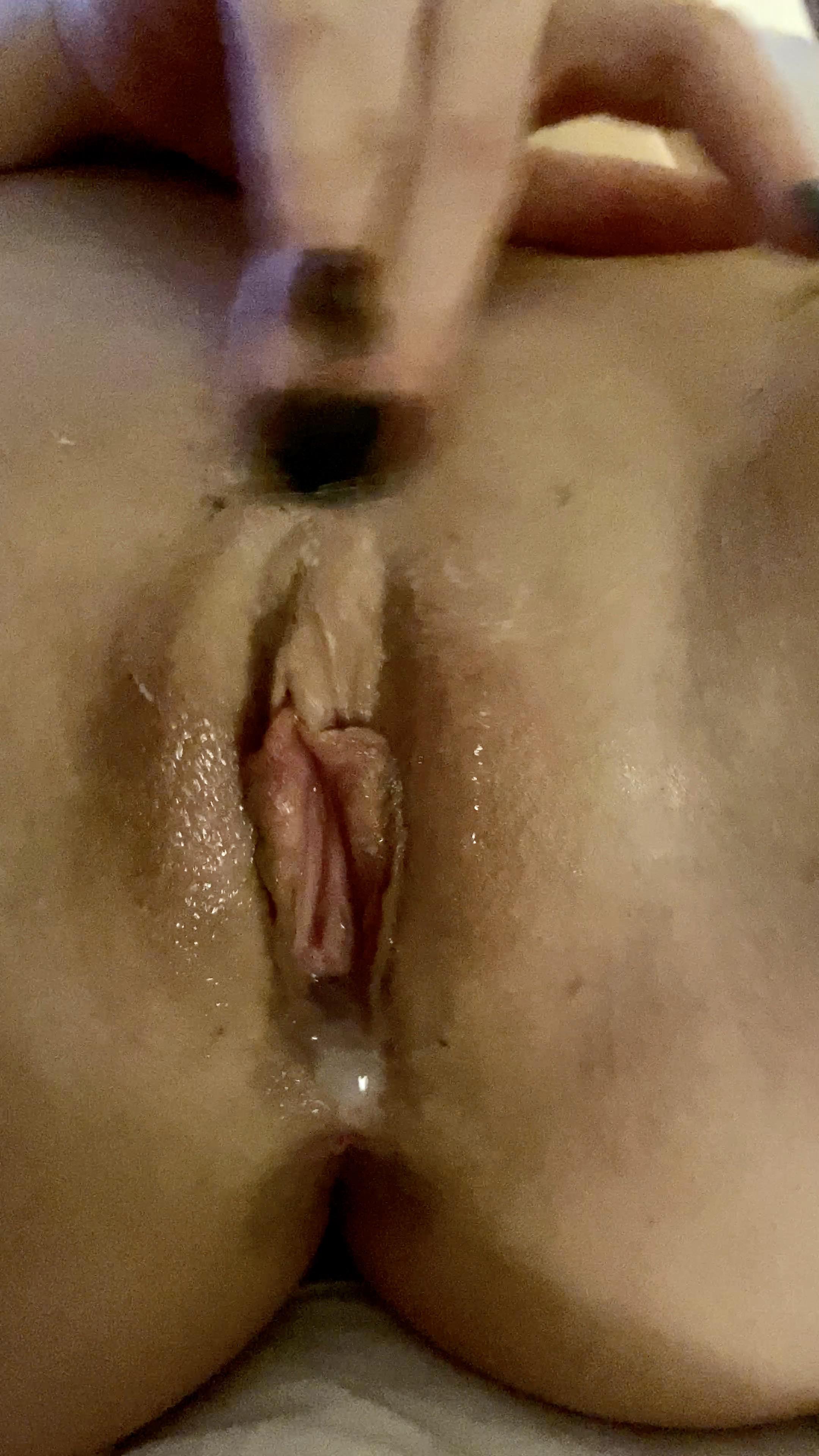 Just My Bulls Cum Leaking Out Of My Pussy Waiting For My Cuck To Clean