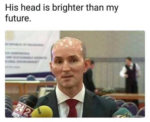 This Mans Head Is Brighter Than My Future Scrolller