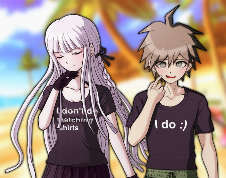 Danganronpa Couples Wearing Silly Matching Shirts Day Kyoko Kirigiri