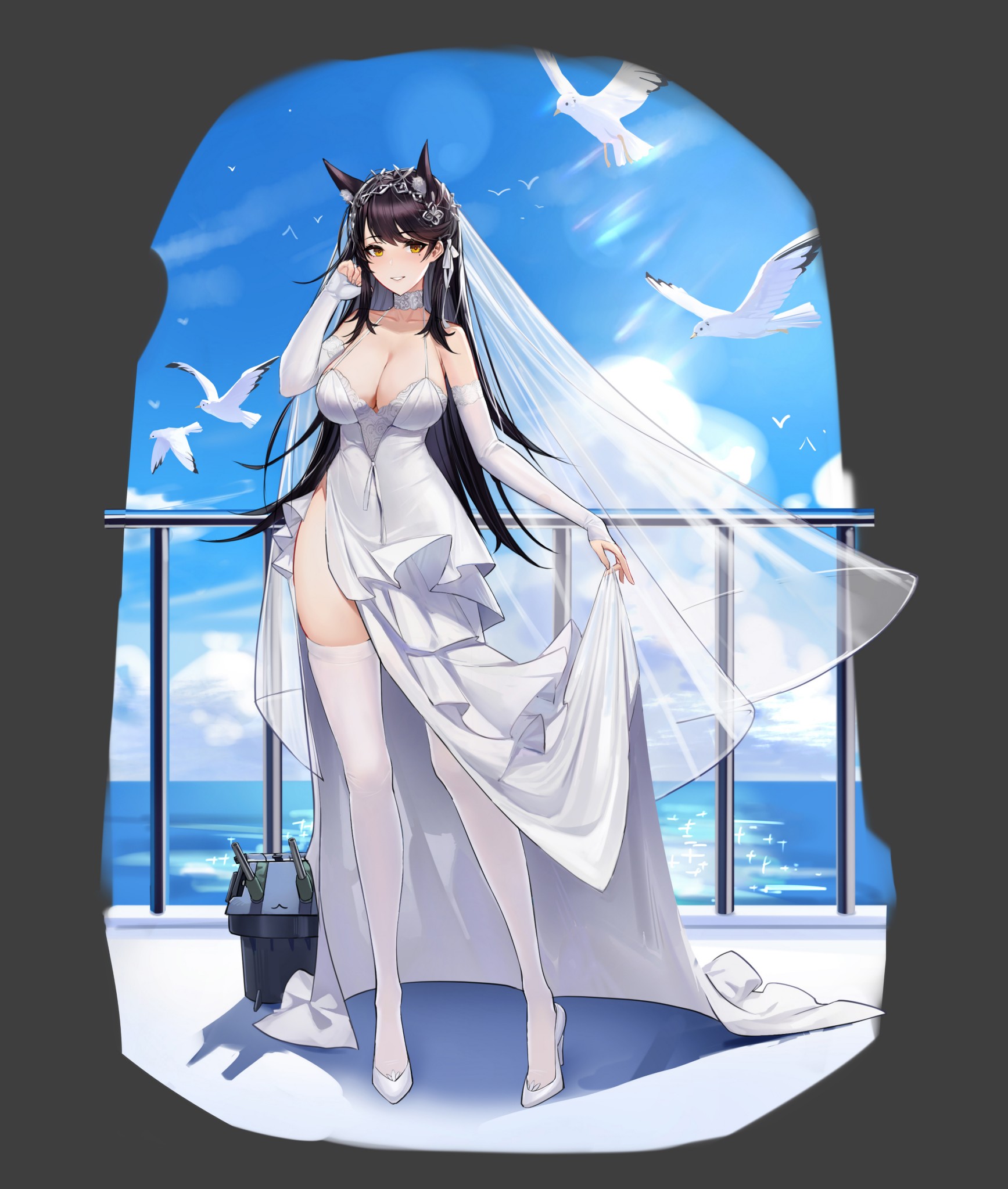 Atago In A Wedding Dress Llllopy Azur Lane Scrolller