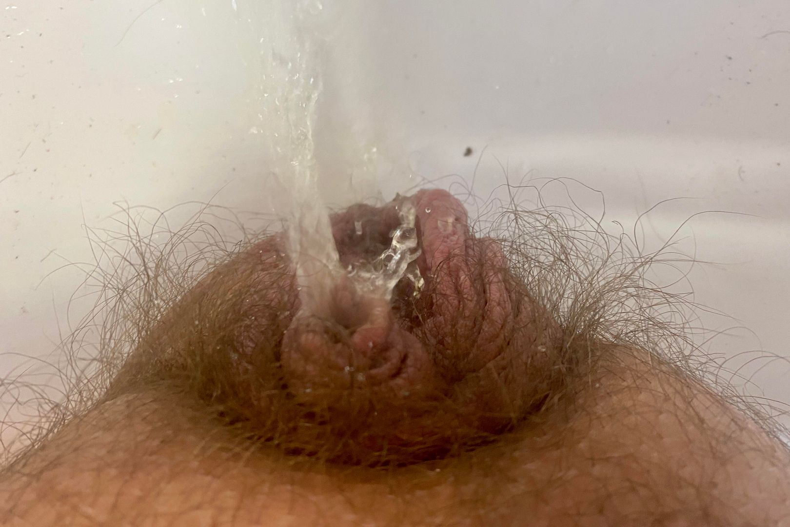 Peeing From Behind Out Of My Hairy Pussy Scrolller