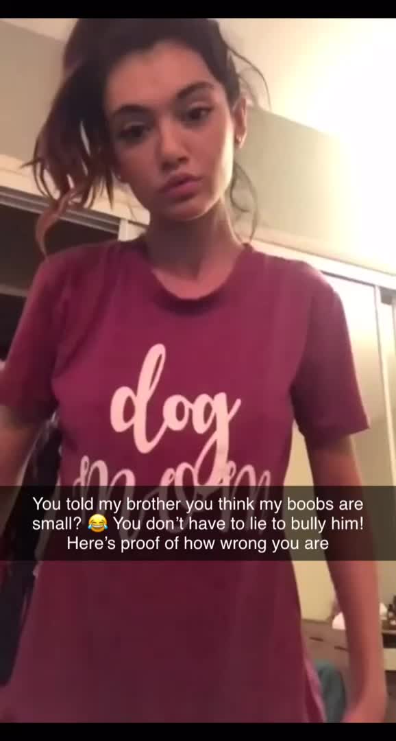 She Had To Prove To Her Brothers Bully That Her Tits Arent Small