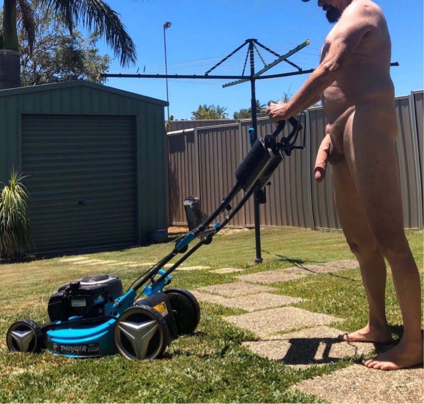 Perfect Day To Mow The Yard Naked Scrolller