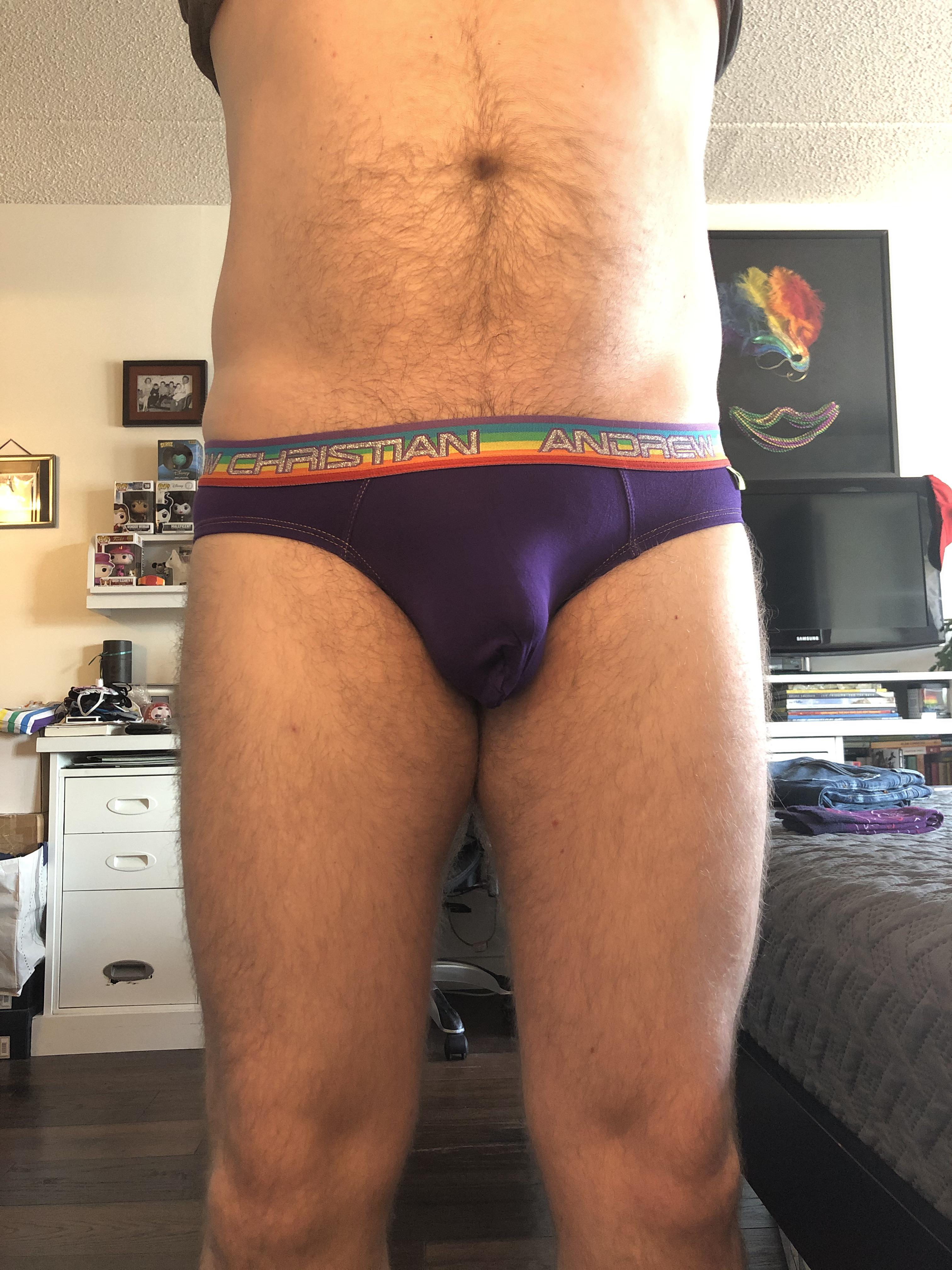 Andrew Christian Purple Almost Naked Briefs Pride Scrolller