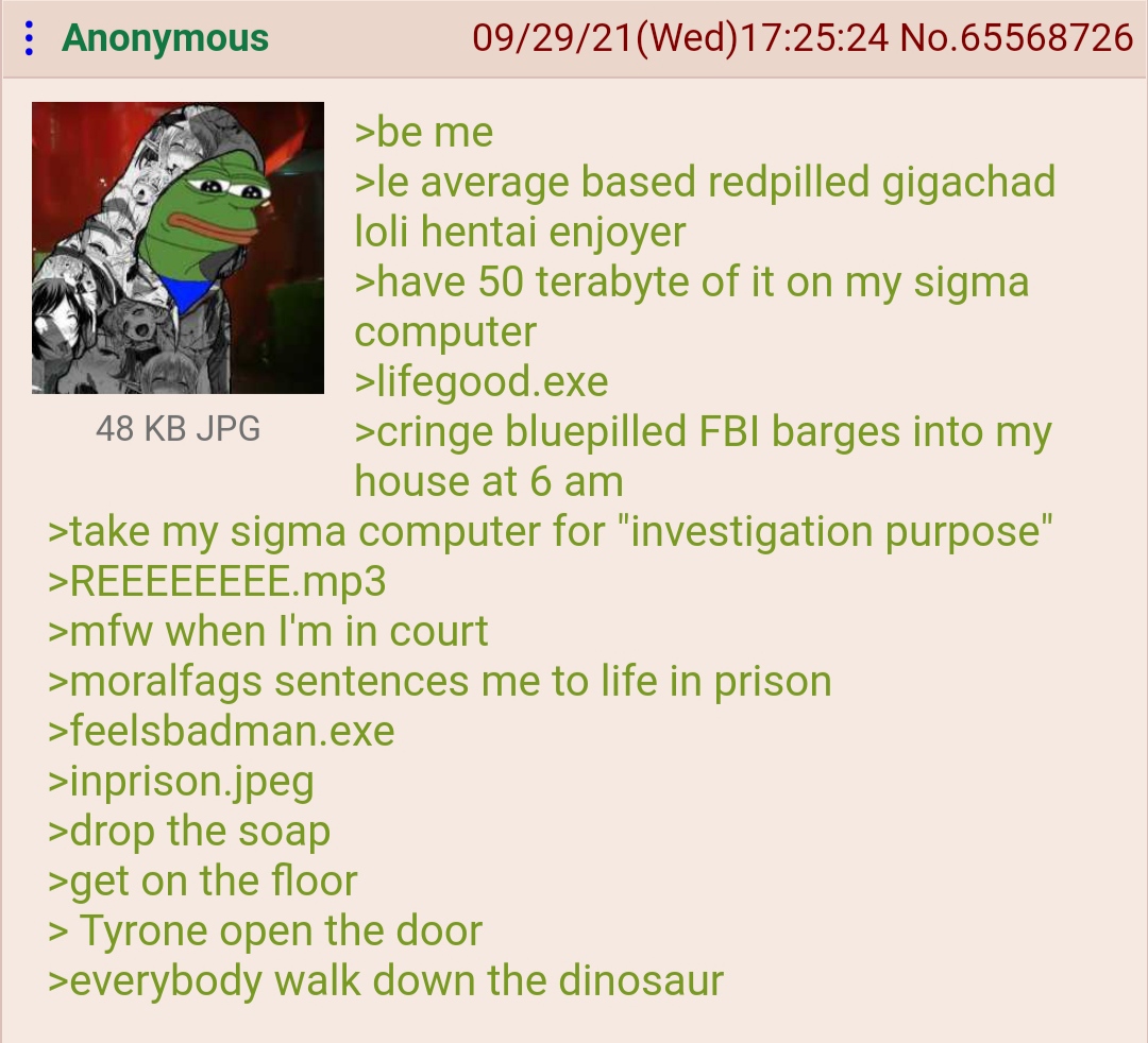 Anon Is A Degenerate Criminal Scrolller