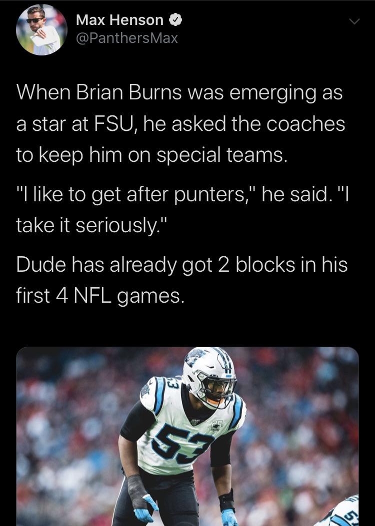 Brian Burns On Special Teams Scrolller