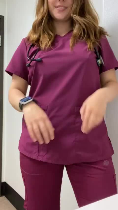 Thought Maybe You D Like To See This Naughty Nurse Play With Her Tits