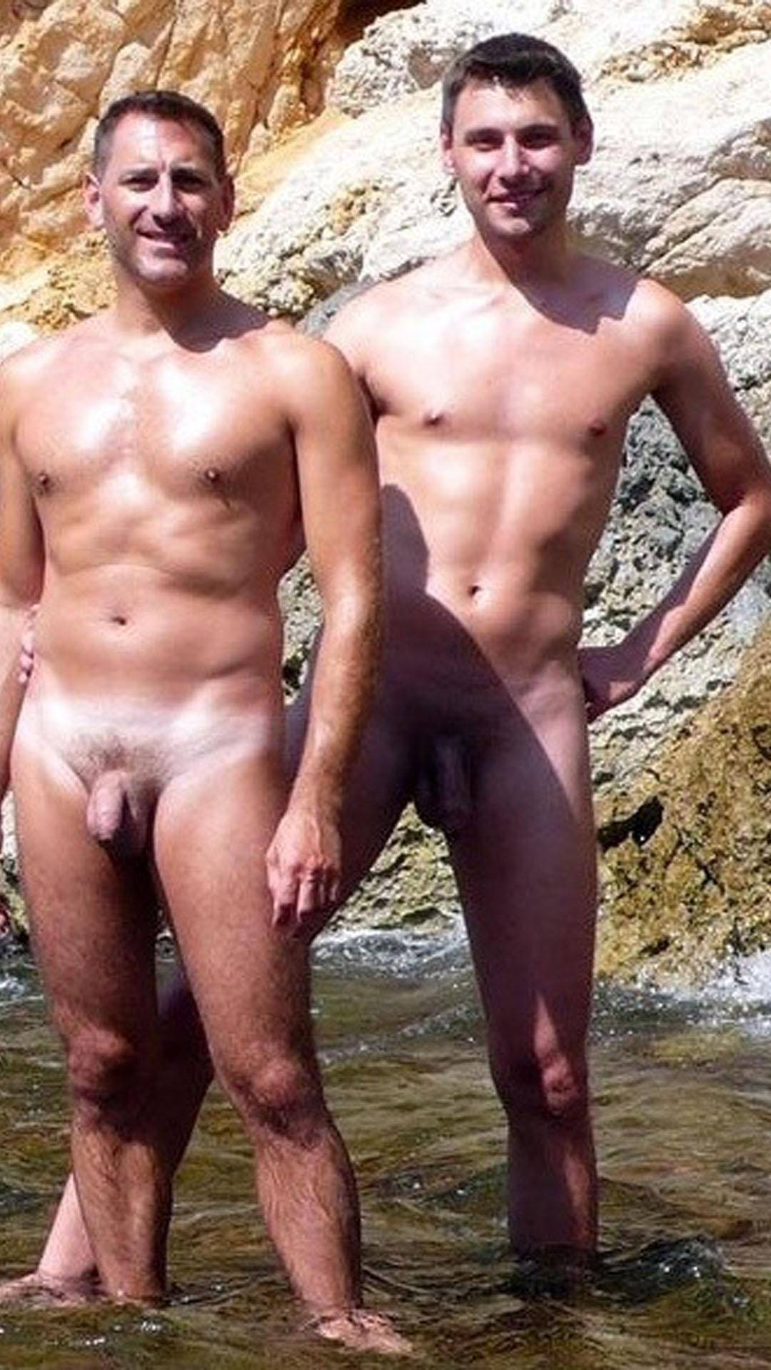 Two Guys Naked At The Beach Scrolller