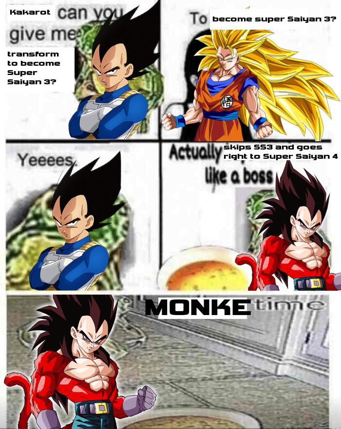 Typical Vegeta Skipping Over The Good Transformations Like Super