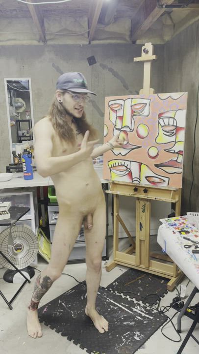 Passionate Artist Paints Naked To Raise Money Pay For Supplies