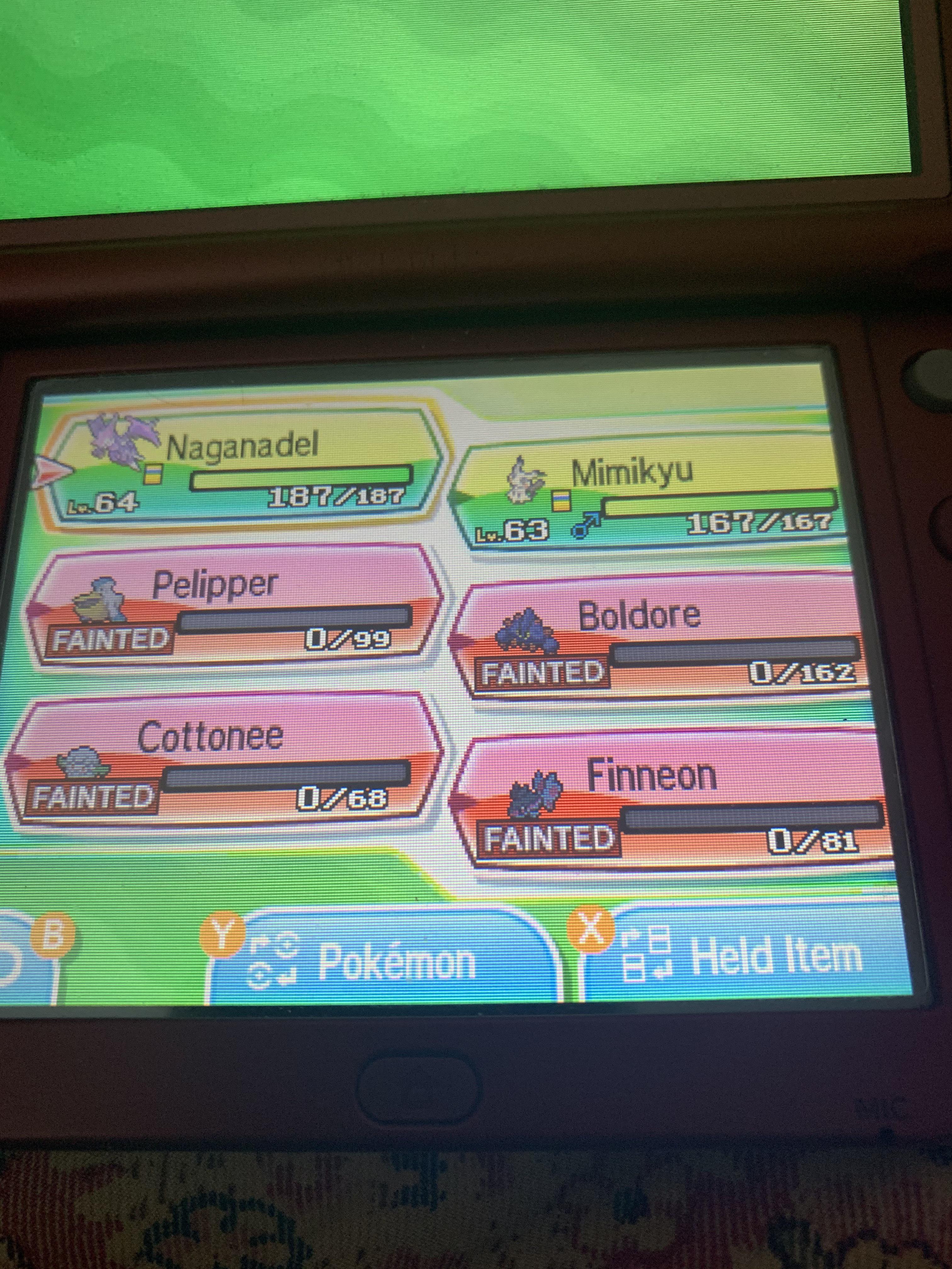 Nd Attempt Usum Hardcore Nuzlocke No Items In Battle Set Mode And