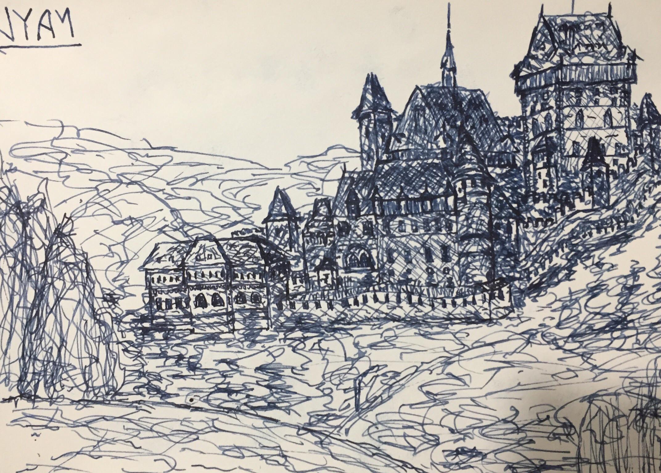 A Drawing I Made Of Karl Tejn Castle Scrolller