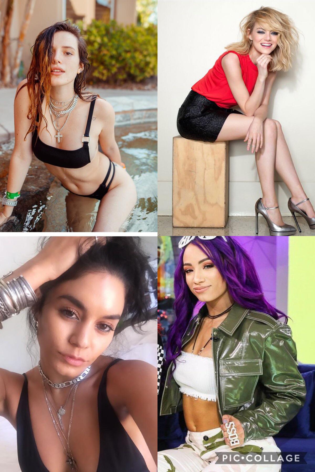 Bella Thorne Emma Stone Vanessa Hudgens Sasha Banks Touch Your