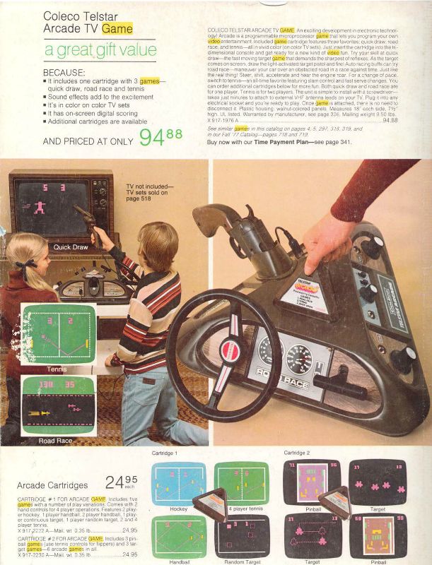 Coleco Telstar Arcade In The Sears Wishbook Scrolller