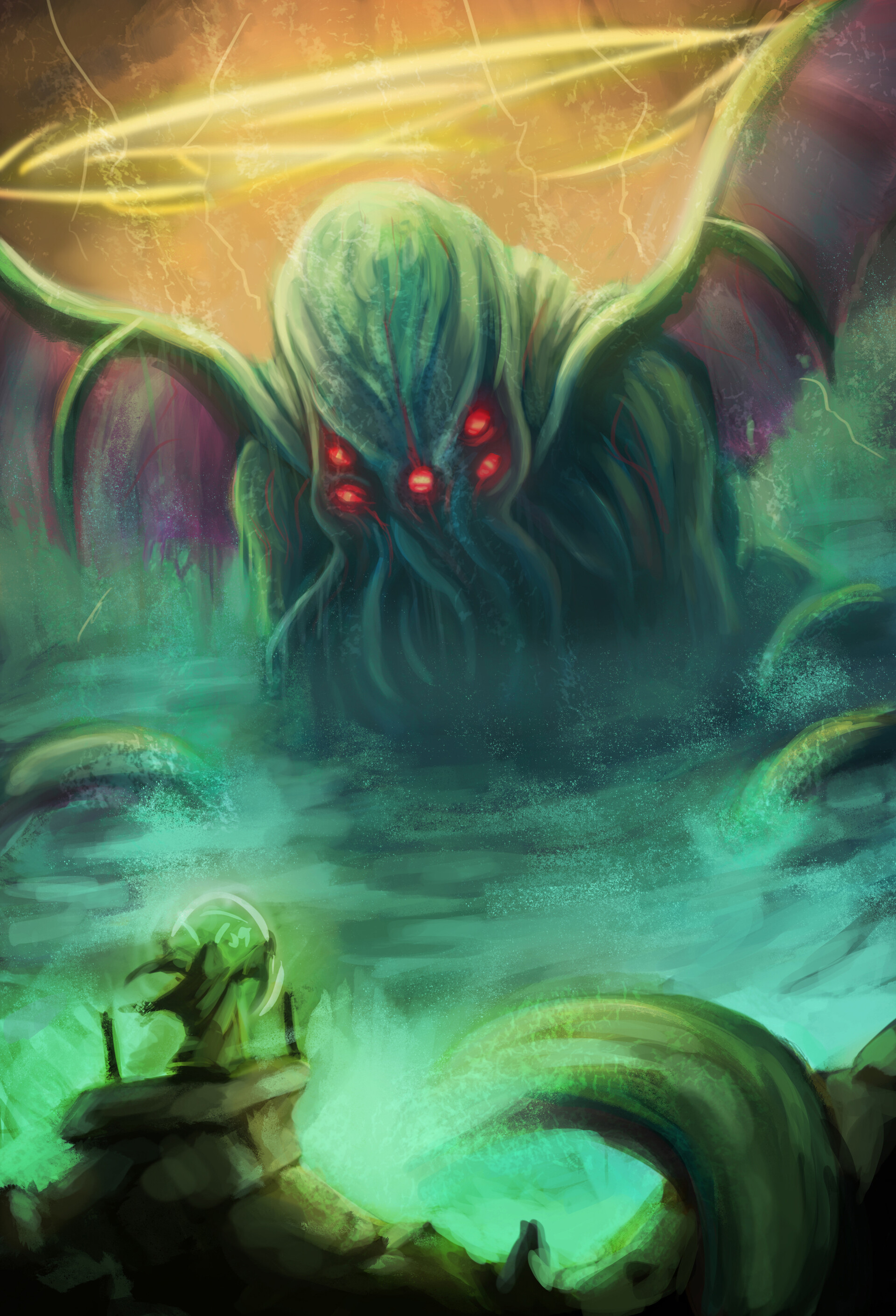 Cthulhu Awaken By Daniele Ariuolo Scrolller