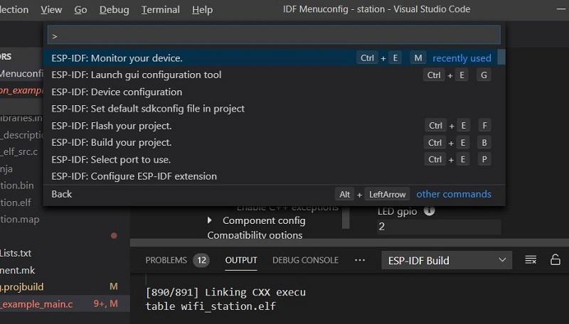 ESP IDF Visual Studio Code Extension Scrolller