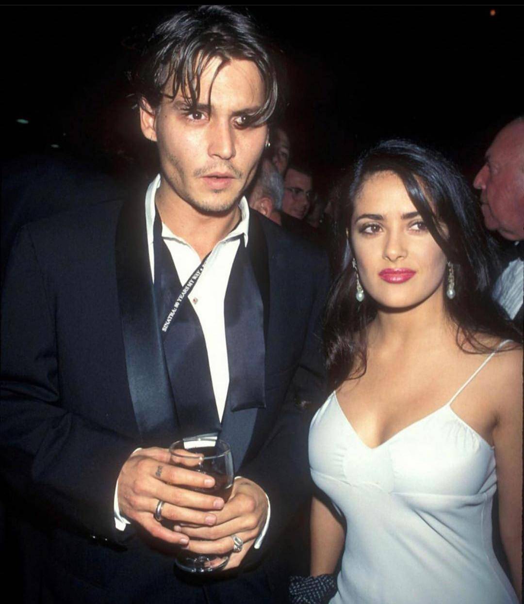 Johnny Depp And Salma Hayek At Frank Sinatra S Th Birthday Party