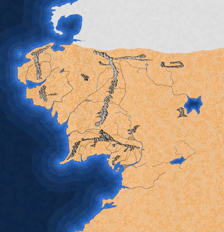 Map Of Middle Earth In The Third Age Including Forochel And Umbar Work