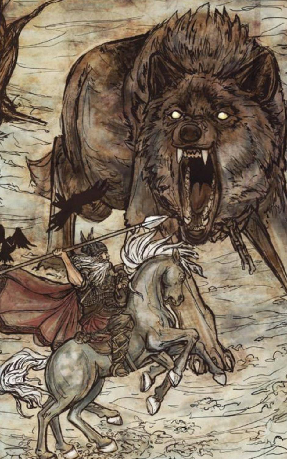 Odin Vs Fenrir By Arthur Rackham Scrolller