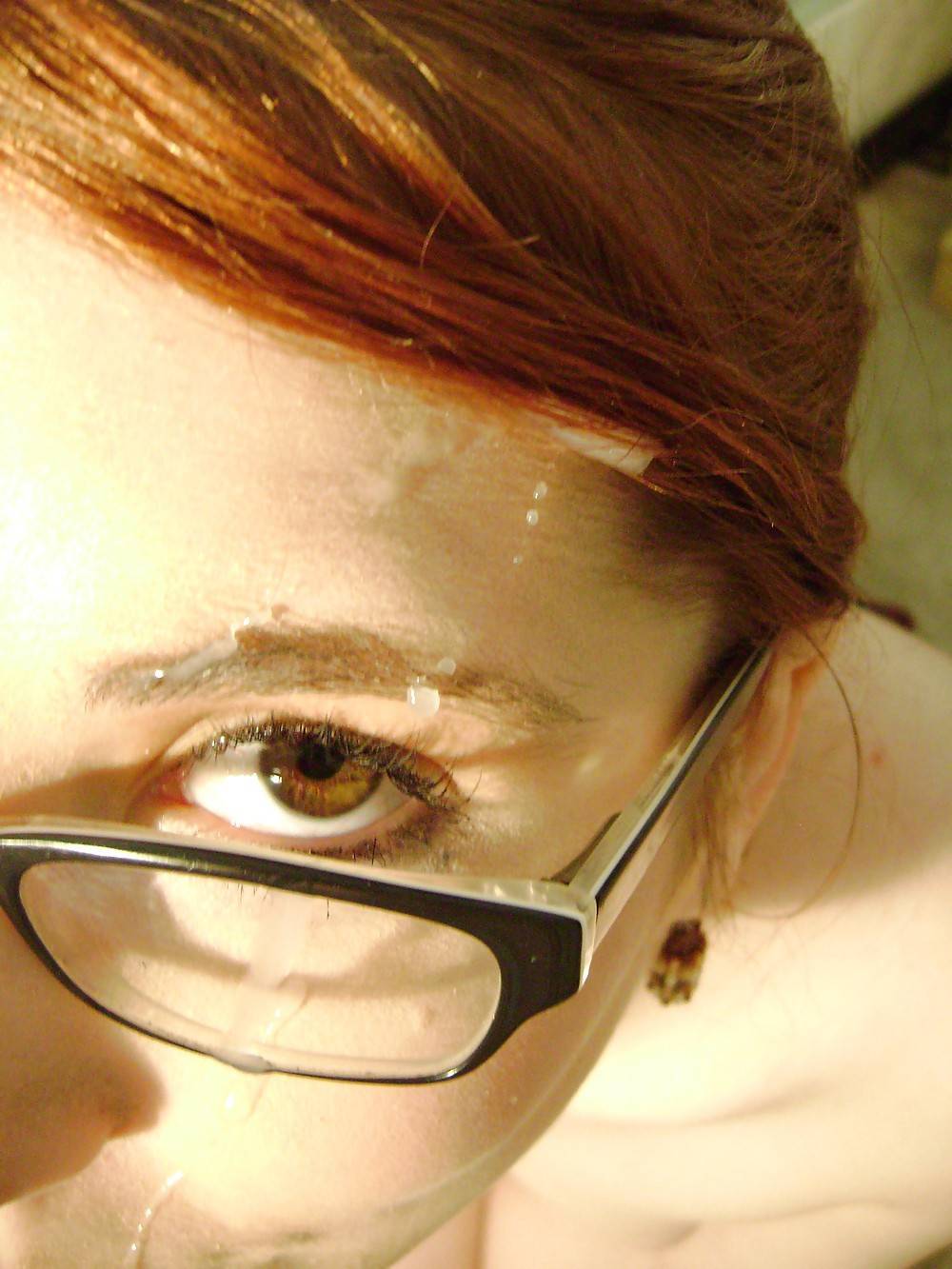 Redhead S Cum Covered Glasses Scrolller