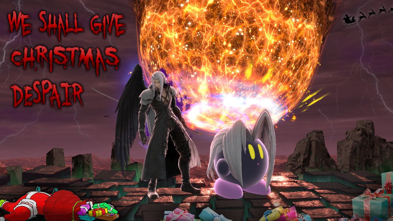 Sephiroth And Kirby Shall Give Christmas Despair Scrolller