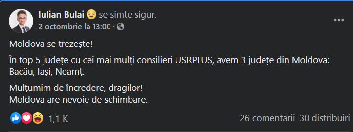 Top 5 județe cu cei mai mulți consilieri USRPLUS Scrolller