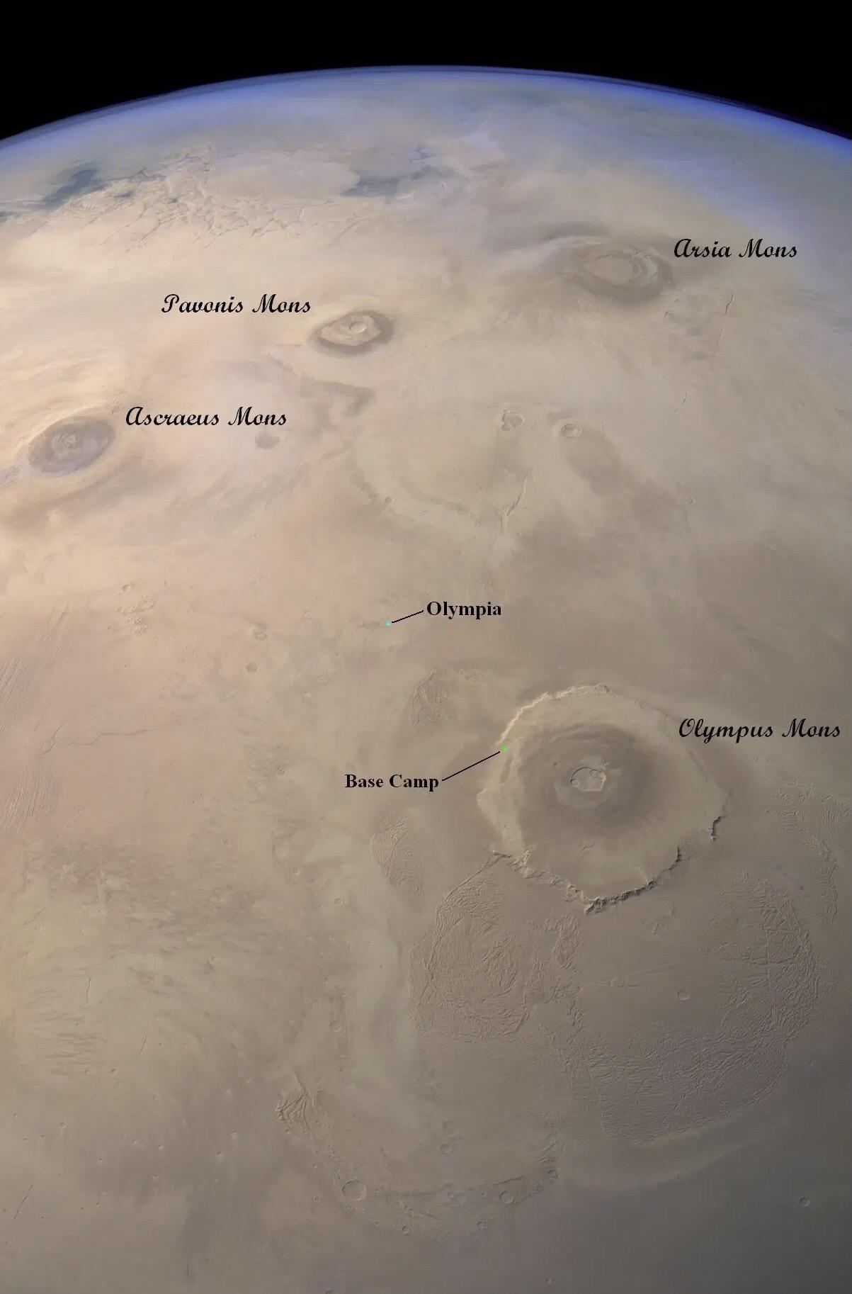 Visible From Space And Miles Tall Olympus Mons On Mars Is X The