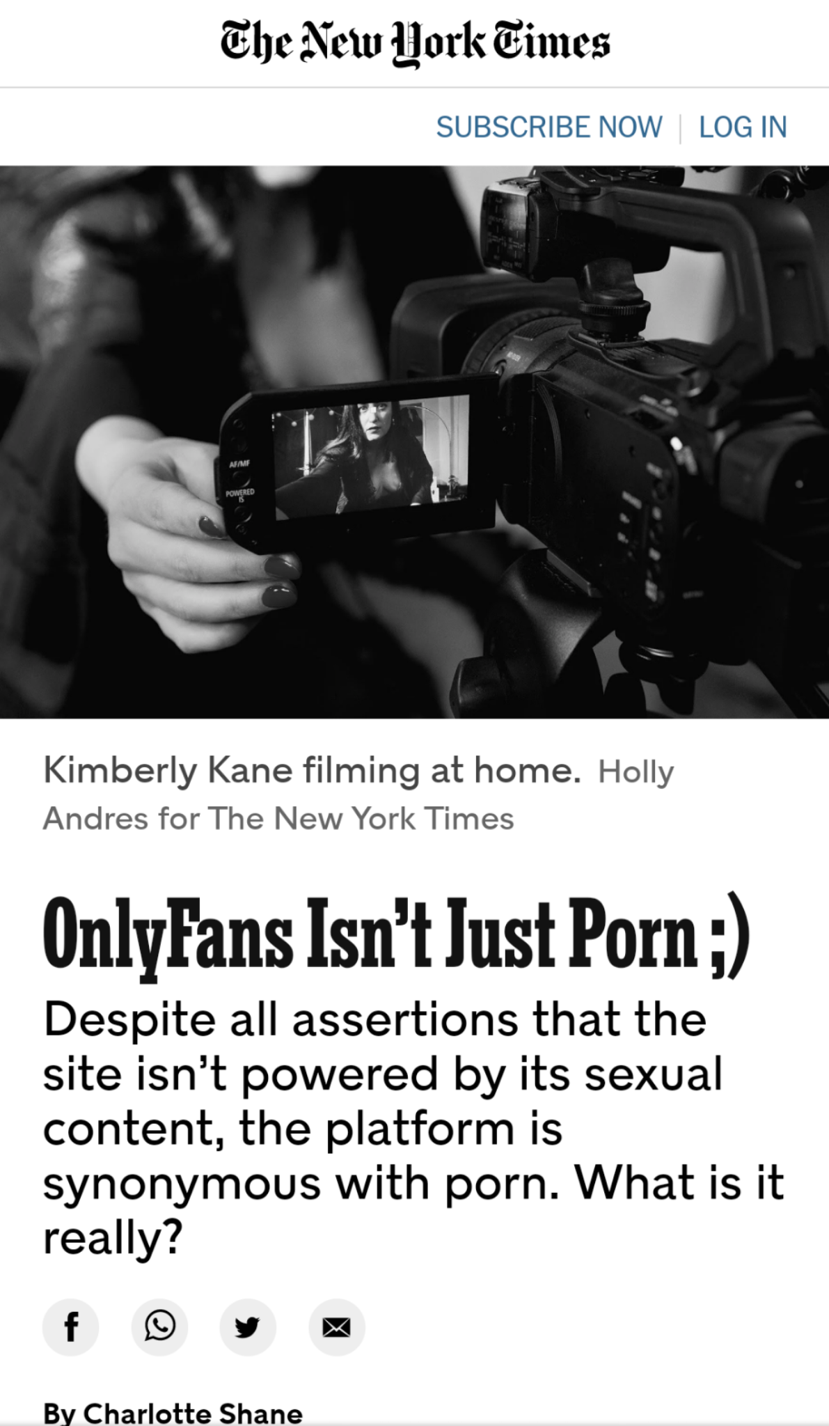 Fantastic Article About Kimberly Kane In The New York Times Today
