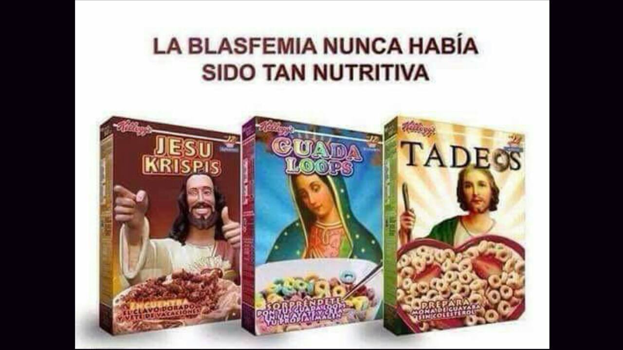 La blasfemia nunca había sido tan nutritiva Scrolller