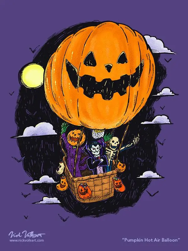 Discover More Like ImaginaryAirships Pumpkin Hot Air Balloon By Nick Volkert And Related