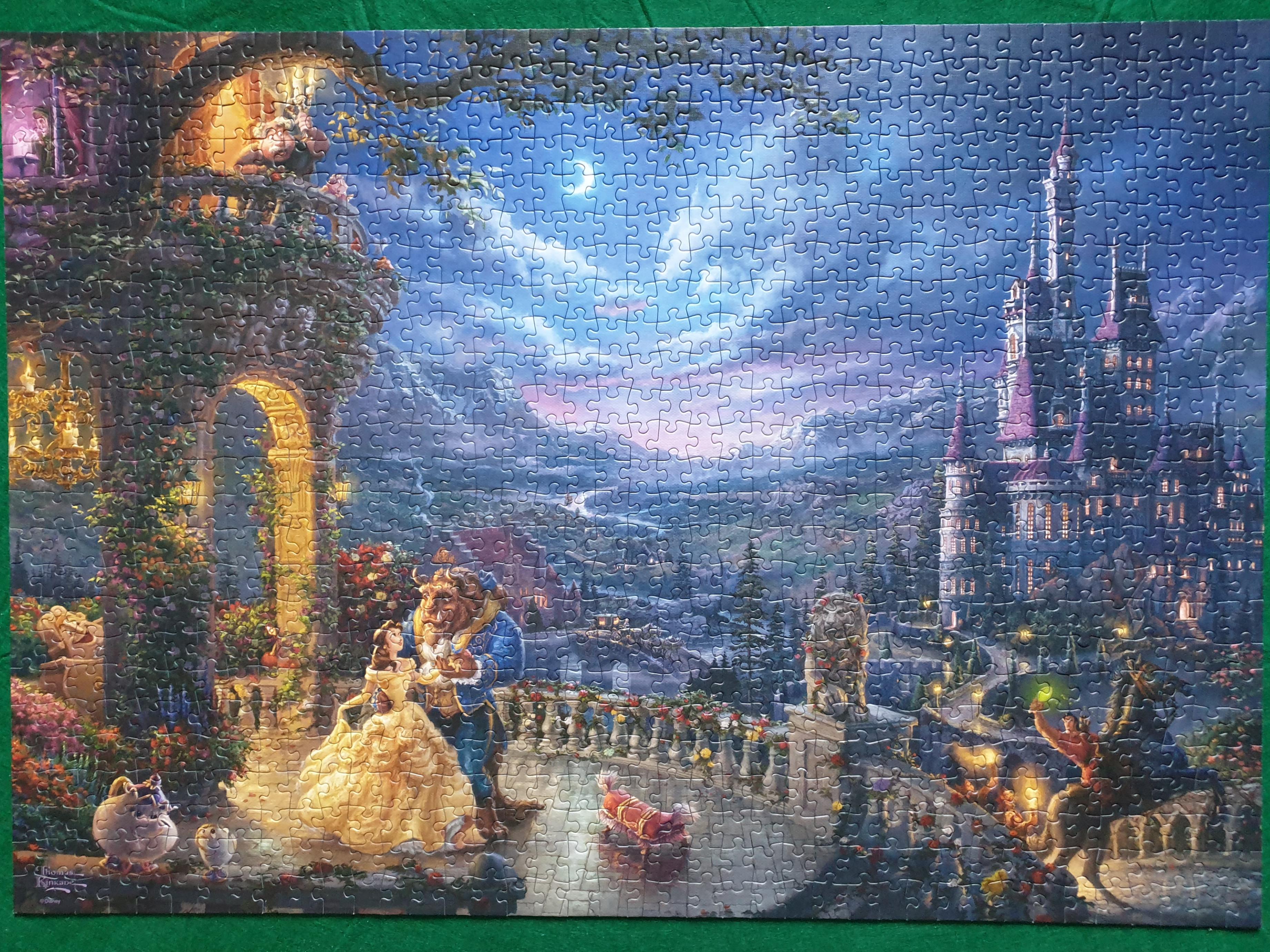 1000 Piece Thomas Kinkade Beauty And The Beast Puzzle... This One Was ...