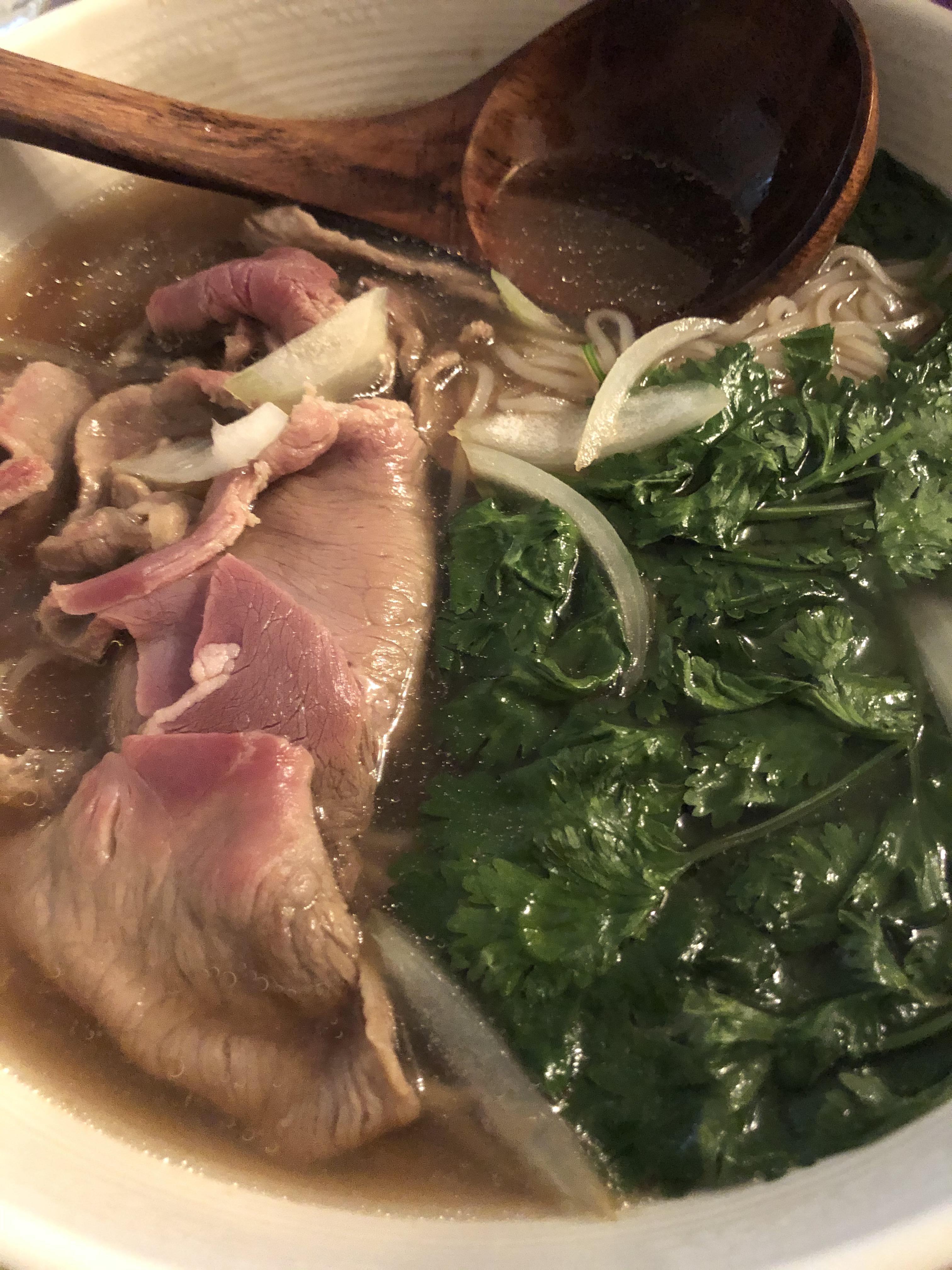Homemade pho with sliced prime rib | Scrolller