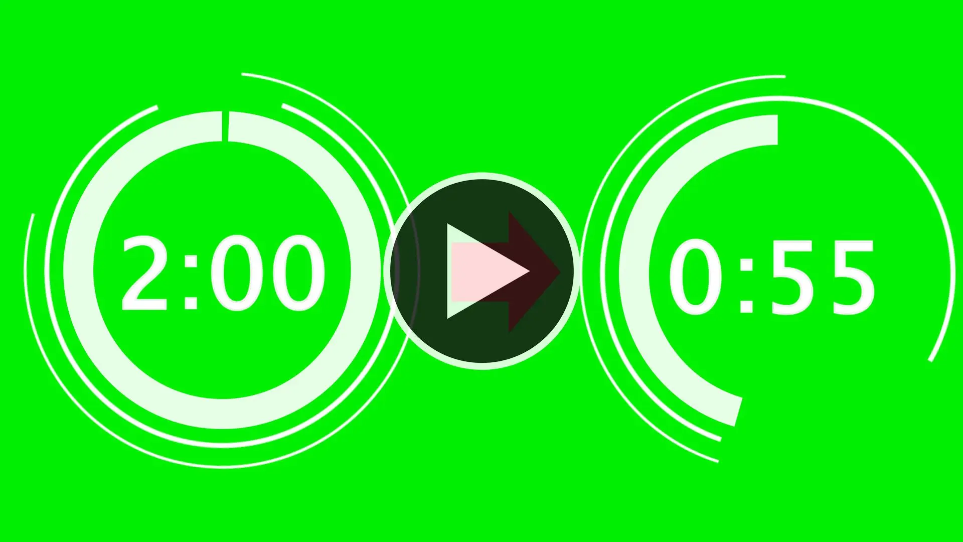 2 minute Count Down circular timer HD [Green screen] FREE | Scrolller