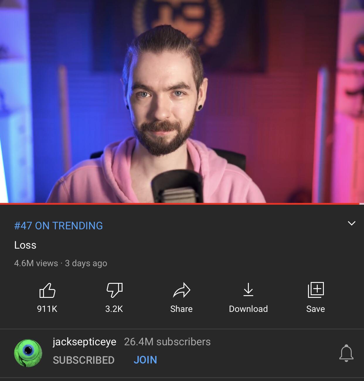 K People Have Disliked Jacksepticeyes Video About His Dad Who Recently Passed Scrolller