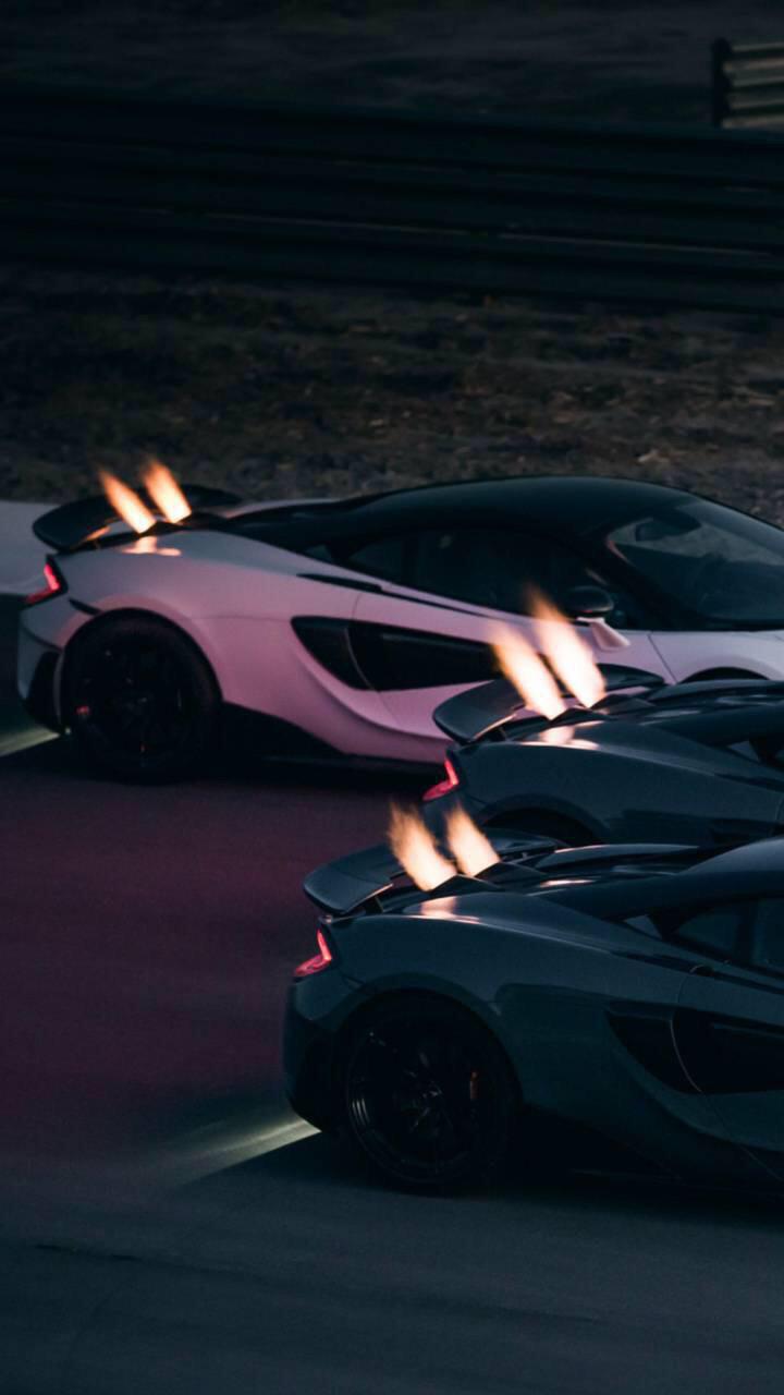 3 McLaren 600LT’s shootin’ flames. | Scrolller